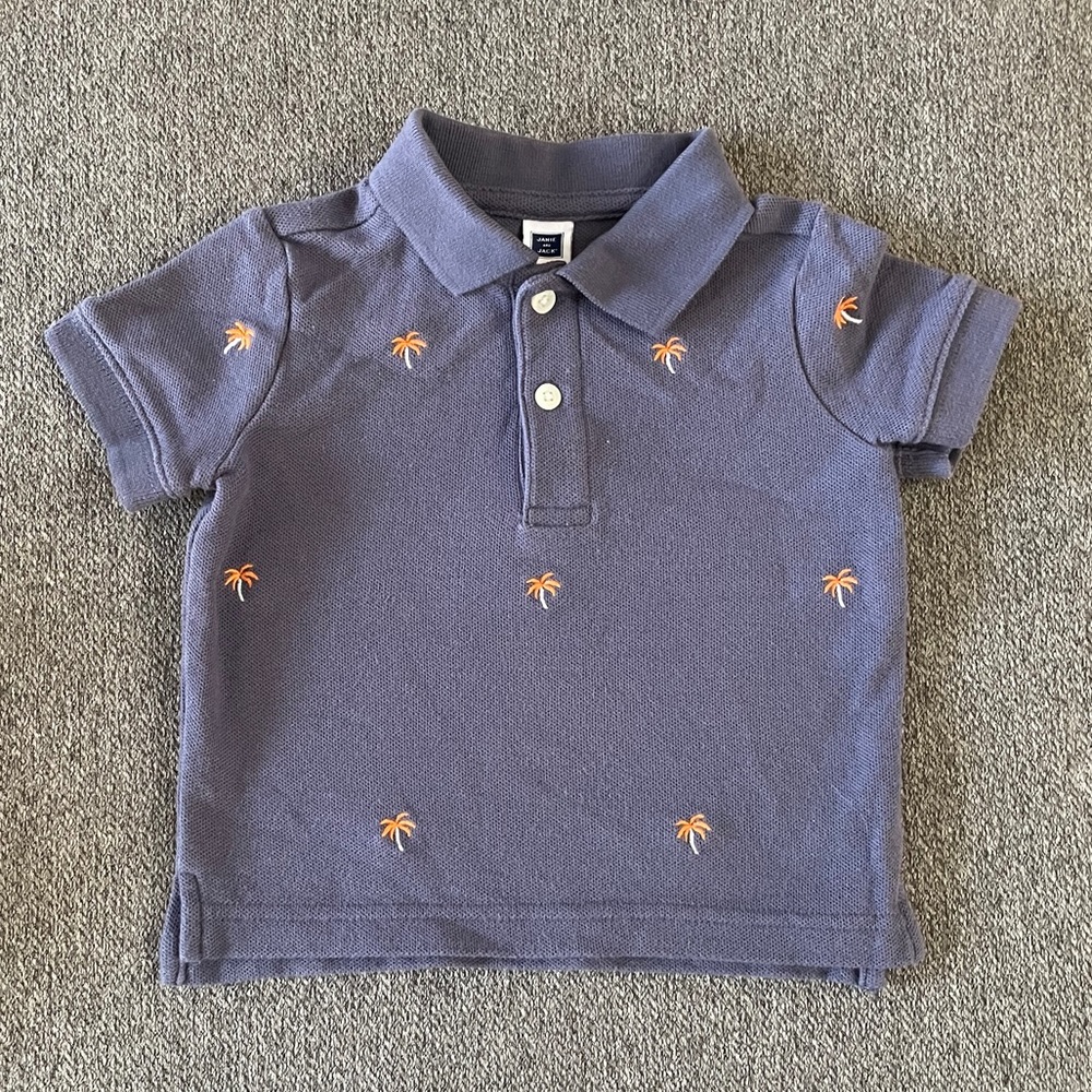 Janie and Jack Palm tree polo